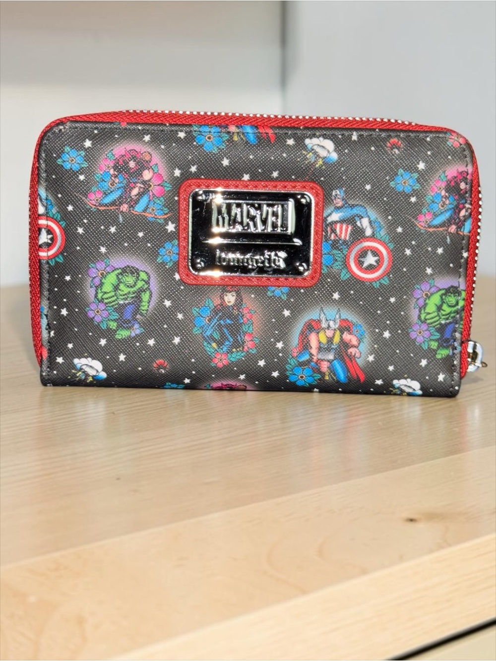 Loungefly Marvel Avengers Tattoo Zip Around Wallet